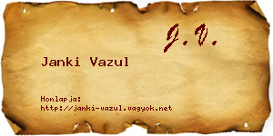Janki Vazul névjegykártya